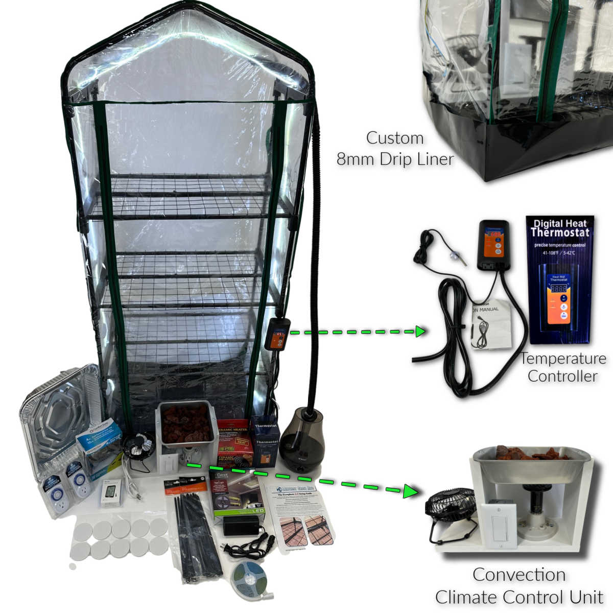 Ecosphere 3.0 Mushroom Grow Tent – Digital Humidity & Temperature Control